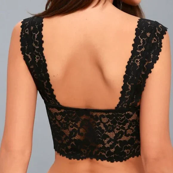 NWOT Free People Intimately Free Dream Away Black Lace Brami size XS - Picture 2 of 3